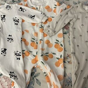 Petit Lem Kids One Pieces - Orange, Black, Cream